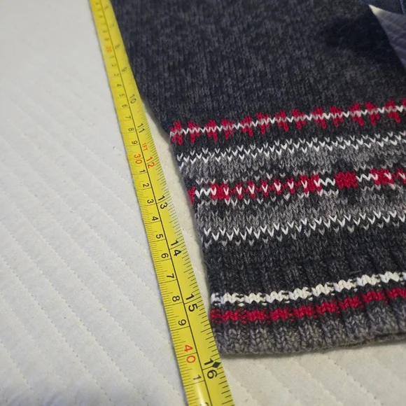 Women's Tiara International Charcoal Gray & Red Christmas Cardigan L - Picture 8 of 12